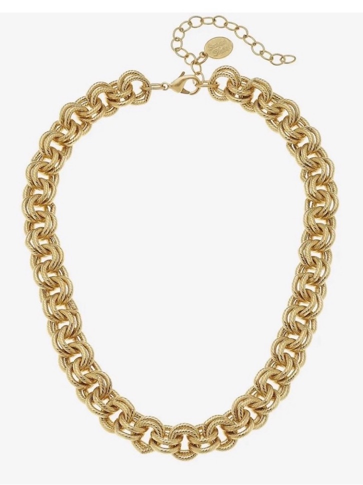 New! Susan Shaw Gold Chain Link Necklace